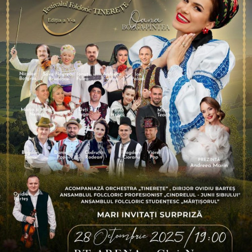 Festivalul Folcloric „Tinerețe” aduce tradițiile românești pe scena din Cluj-Napoca