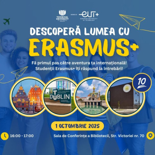 Studenții din Baia Mare pot participa la o sesiune informativă despre programul Erasmus+