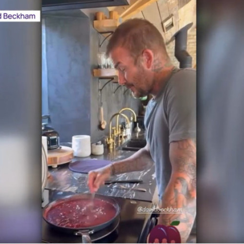 David Beckham a făcut gem de prune din recolta proprie în grădină
