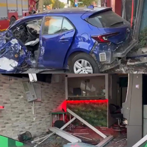 Accident rutier în Sectorul 6: șofer beat a distrus un refugiu de tramvai și un stâlp