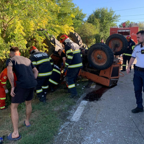 Două victime transportate la spital după un accident pe DJ223 în Constanța