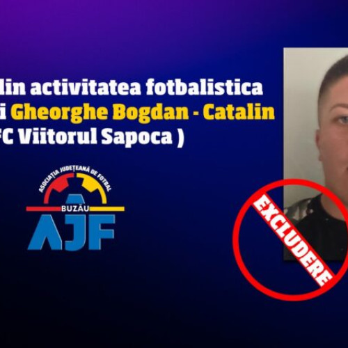 Fotbalist sancționat cu excludere pe viață pentru agresarea arbitrului la Săpoca