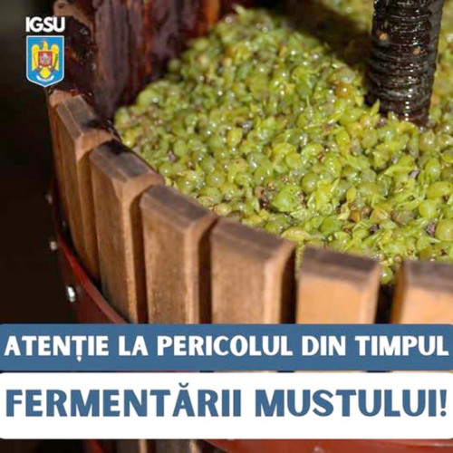 ISU Prahova avertizează asupra pericolului dioxidului de carbon în timpul fermentației