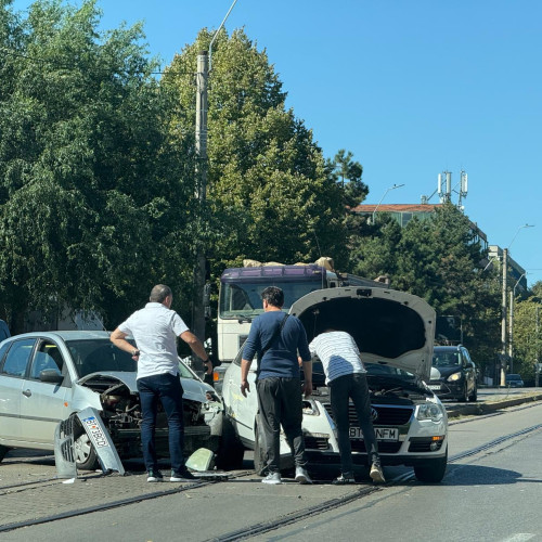Coliziune rutieră fără victime la intersecția din apropierea Poliției Botoșani