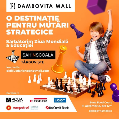 Șahul devine vedeta unei zile speciale la Dâmbovița Mall de Ziua Educației
