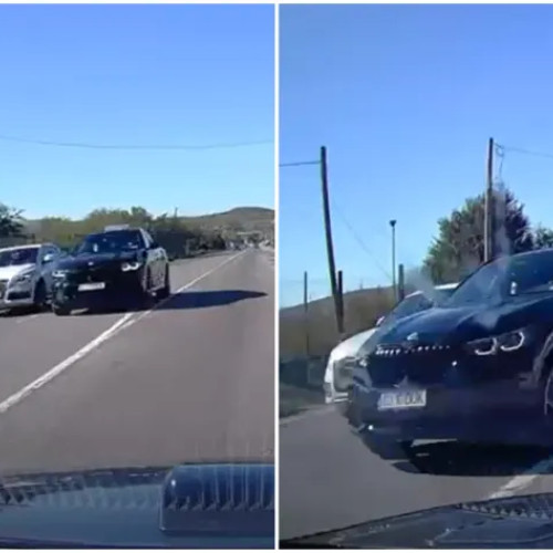 Un SUV BMW face o depășire periculoasă între Dej și Baia Mare