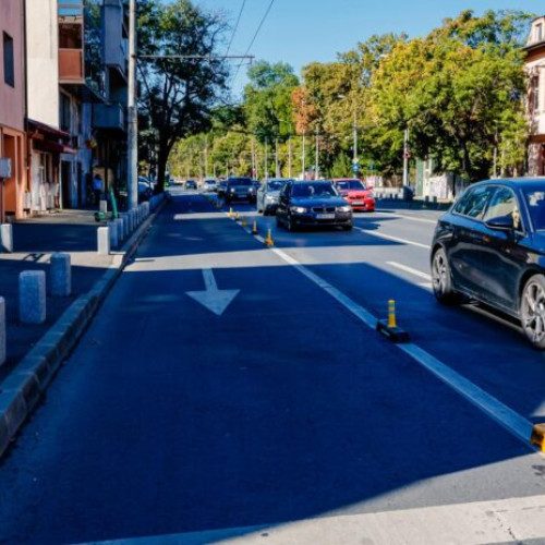 Două benzi unice pentru transportul public au fost amenajate în București