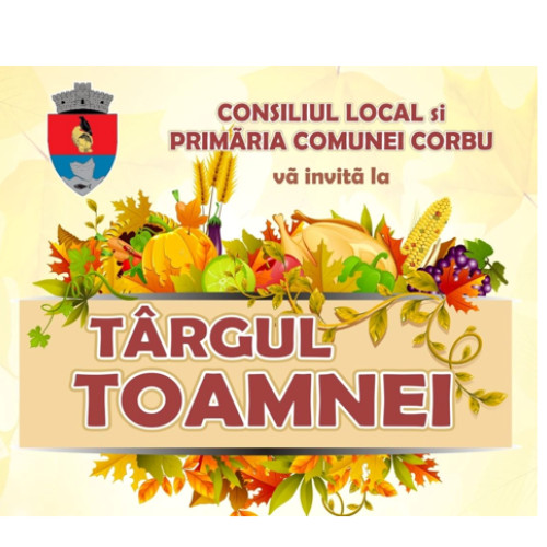 Târgul Toamnei în Parcul Căminului Cultural Corbu între 3 și 4 octombrie