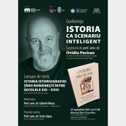 Conferință și lansare de carte la Muzeul Țării Crișurilor cu Ovidiu Pecican