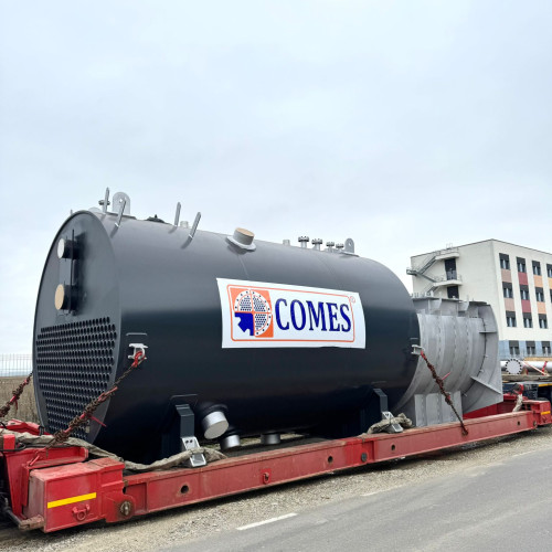 Boiler ultraperformant pentru centrală pe biomasă pleacă din curtea Comes către Ucraina