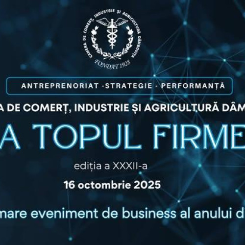 Gala Topul Firmelor Dâmbovița premiază excelența în afaceri la Târgoviște