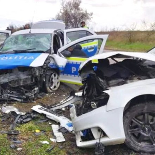 Accident rutier pe DN 1A cu implicarea unei autospeciale de poliție