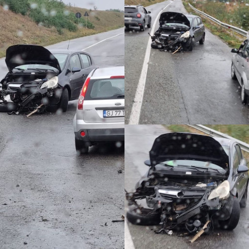 Accident rutier cu două mașini pe strada Barajului din Târgu Jiu