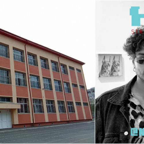 O nouă pictură murală înfățișând-o pe Iulia Hasdeu animatează Școala Nr. 40 din Galați