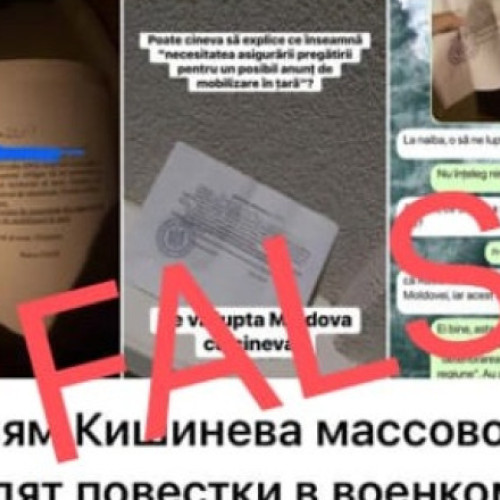 Ministerul Apărării din Moldova avertizează asupra unor citații false de chemare în armată