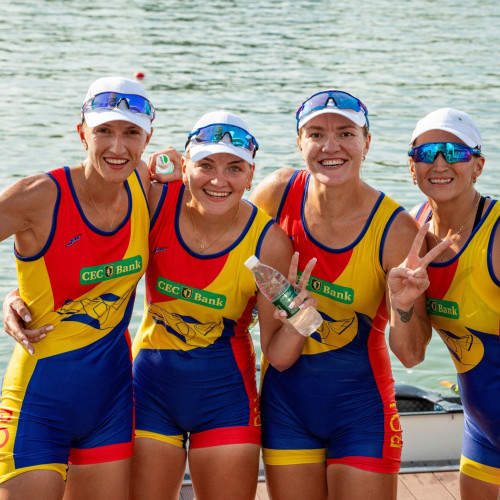 Echipajul feminin de 4 rame al României a câștigat argintul la CM de canotaj de la Shanghai