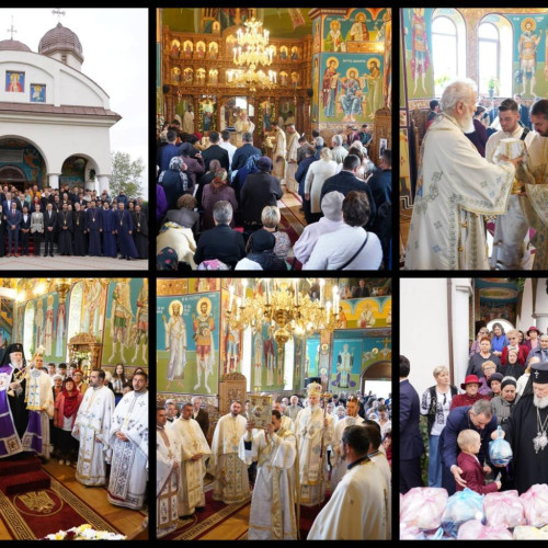 Mii de credincioși au participat la hramul Parohiei Sf. Voievod Neagoe Basarab din Târgoviște