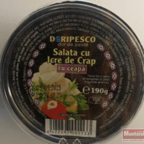 Alertă alimentară pentru salata cu icre de crap vândută în rețeaua Kaufland