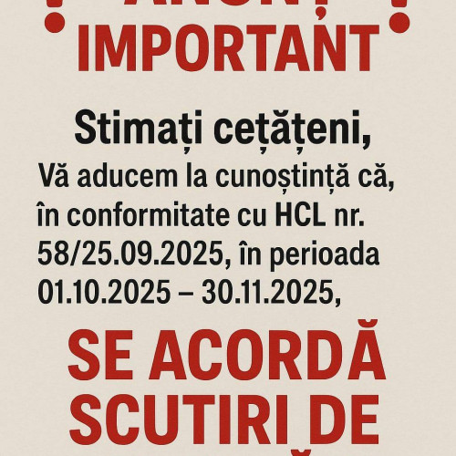 Vulcana-Pandele oferă facilități fiscale pentru plata integrală a taxelor restante