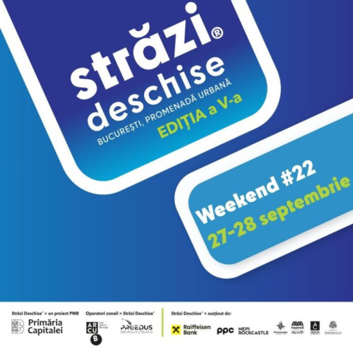 Ultimul weekend din septembrie aduce „Străzi deschise” cu evenimente culturale în București