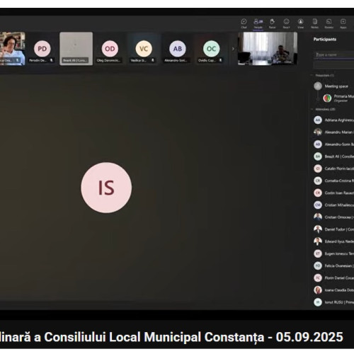 Consiliul Local Constanța contestă în recurs anularea regulamentului privind ședințele online