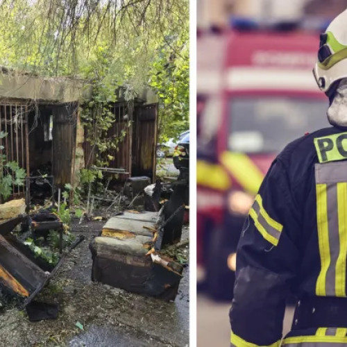 Incendiu la garaje în Cluj-Napoca provocat probabil de persoane fără adăpost