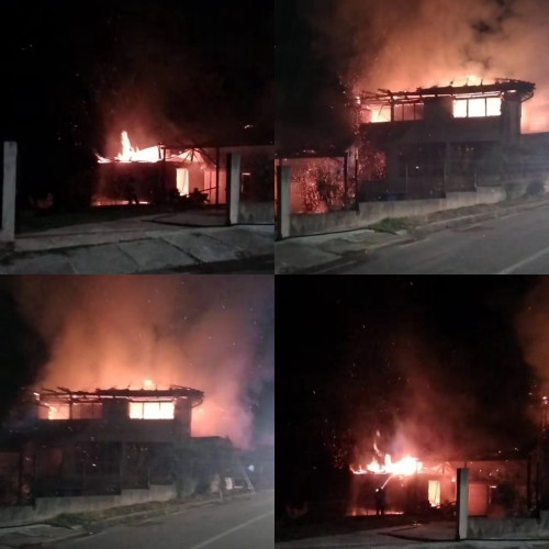 Incendiu puternic la o casă în comuna Catunele, satul Dealul Viilor