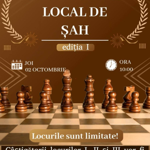 Campionatul local de șah debutează în comuna Bucșani pe 2 octombrie 2025