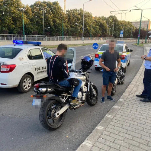 Tânăr prins în Cășeiu conducând motocicletă fără permis și cu număr fals
