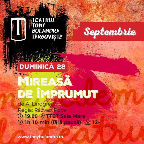 Mireasă de împrumut, comedie cu umor la Teatrul Tony Bulandra din Târgoviște