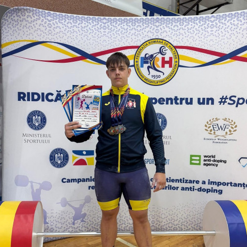 Florin Bulgaru, elev și sportiv de performanță în haltere la LPS Nicolae Rotaru