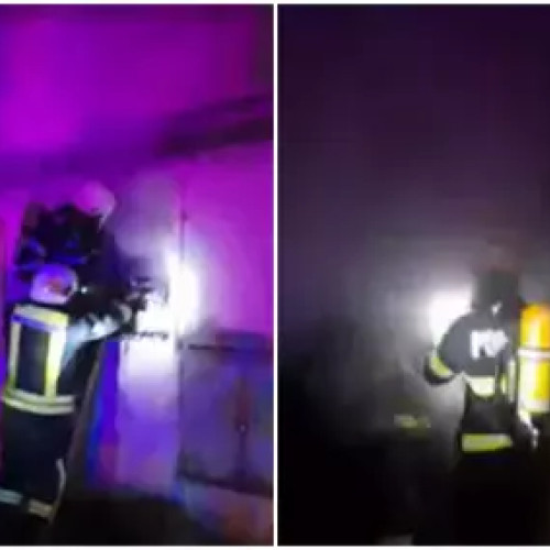 Incendiu în balconul unui apartament din Botoșani din cauza unei lumânări aprinse