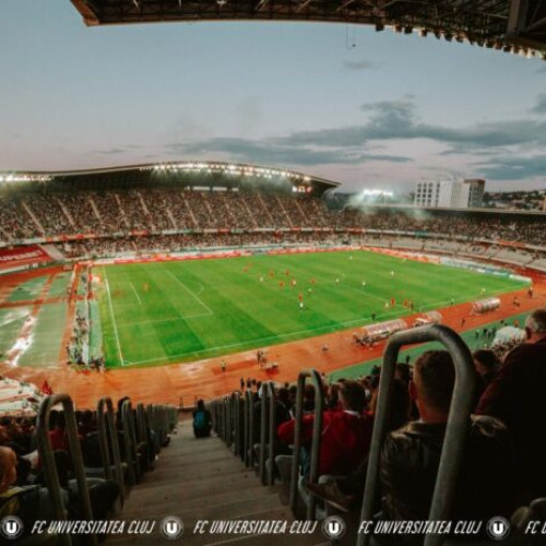 Derby-ul clujean între Universitatea Cluj și CFR s-a terminat la egalitate, 2-2