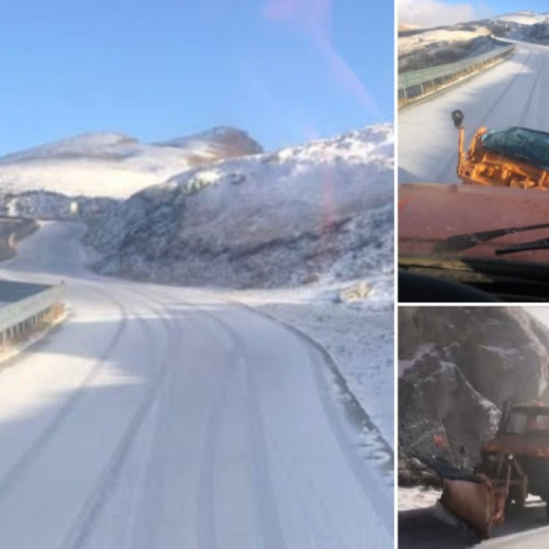 Transalpina a fost închisă temporar din cauza ninsorii și a viscolului