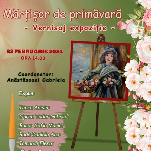 Vernisajul expoziției de pictură "Mărțișor de primăvară" la Biblioteca Județeană în data de 23 februarie!