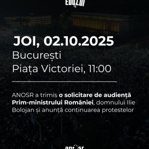 Studenţii protestează în Piaţa Victoriei faţă de tăierile din fondul de burse şi reducerea facilităţilor