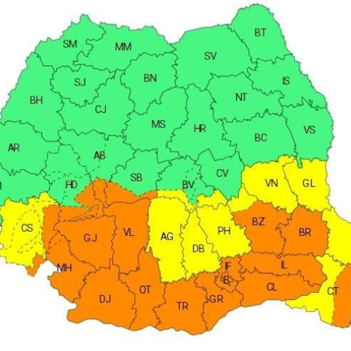 Cod galben de vreme severă emis pentru județul Dâmbovița