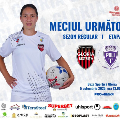 Meci important programat duminică la Baza Sportivă Gloria din Unirea