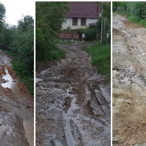 Drumul comunal din satul Tibru, impracticabil după ploi, afectează localnicii