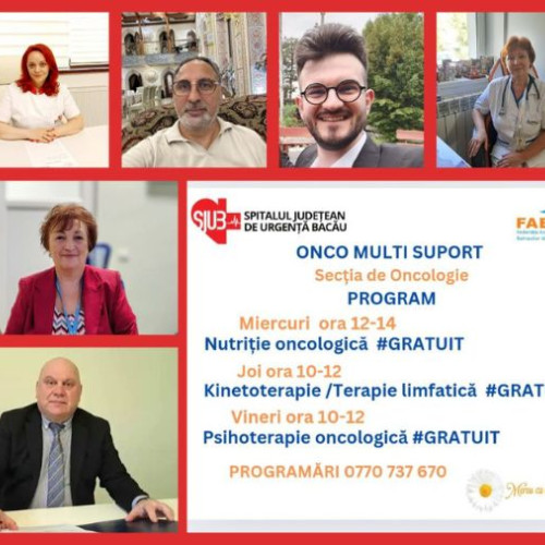 Programul Onco Multi Suport oferă servicii gratuite pacienților oncologici din Bacău