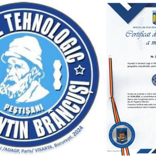 Liceul „Constantin Brâncuși” din Peștișani și-a înregistrat oficial sigla la OSIM