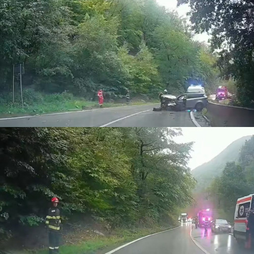 Accident rutier pe Defileul Jiului, intervenție promptă a echipajelor de urgență