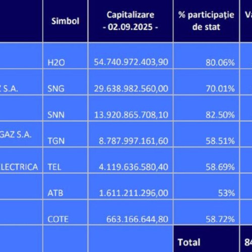 Listarea pachetelor minoritare ale Hidroelectrica și Romgaz ar putea aduce miliarde la buget