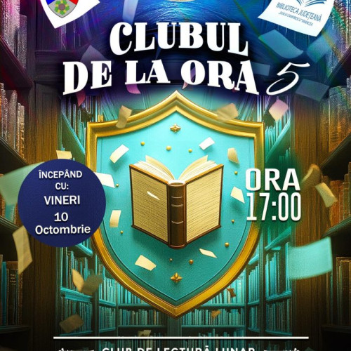 Consiliul Județean Vrancea lansează Clubul de la ora 5, un club de lectură lunar