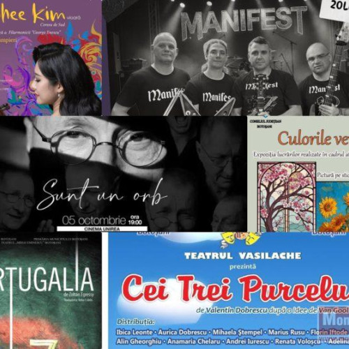 Maraton cultural la Botoșani cu teatru, concerte și expoziții în weekend