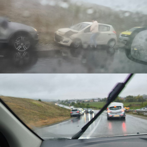 Accident rutier cu mai multe autoturisme în Târgu Jiu
