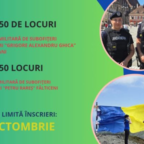 Începe înscrierea la concursul de admitere pentru subofițerii Jandarmeriei Române