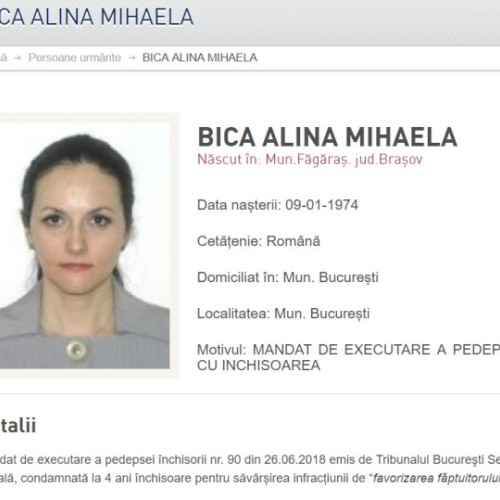 Curtea de Apel București confirmă executarea pedepsei Alina Bica în urma deciziei CJUE
