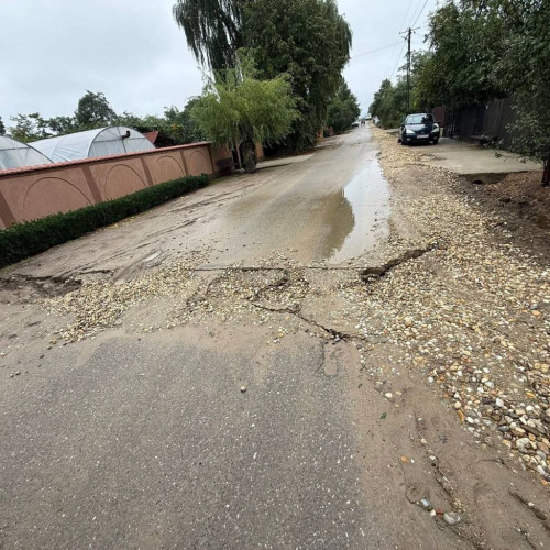 Primarul din Corbii Mari a verificat pagubele după ploile abundente