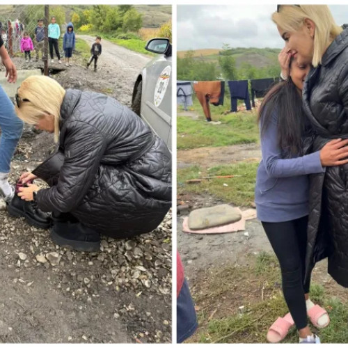 Rocsana Contraș din Cluj oferă încălțăminte caldă pentru 55 de copii nevoiași